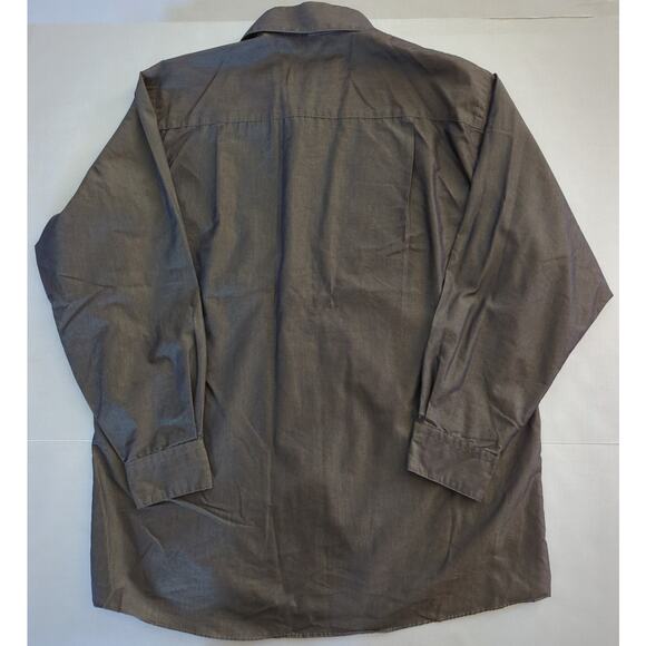 Etienne Aigner Dark Gray Button Up Oxford Dress Shirt Men's Size 16 1/2 32/33 - Picture 7 of 7